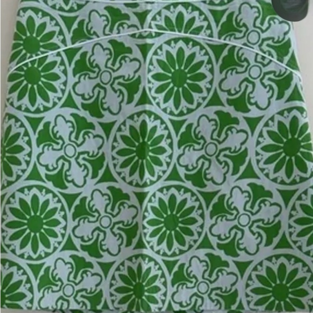 Lilly Pulitzer Green and White A-Line Midi Skirt - Picture 3 of 4